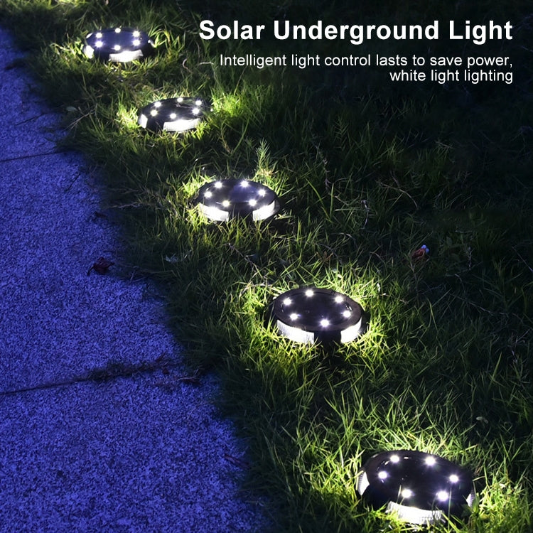ไฟ LED 10 ดวงสวนพลังงานแสงอาทิตย์กลางแจ้งกันน้ำฝังแสง, 10 LED