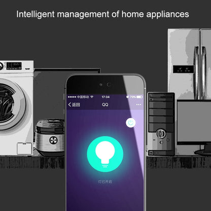 10A ทรงกลม WiFi 2.4GHz ปลั๊กมินิ APP รีโมทคอนโทรล Timing ซ็อกเก็ตอัจฉริยะทำงานร่วมกับ Alexa และ Google Home และไฟหายใจที่มีสีสัน, AC 100-240V, US Plug