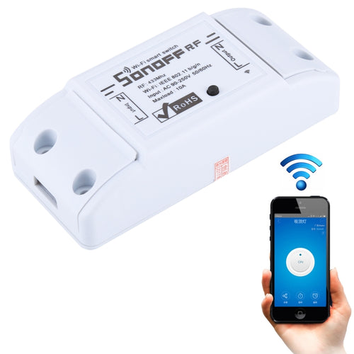 Sonoff 433MHz DIY WiFi สมาร์ทรีโมทคอนโทรลไร้สายโมดูลจับเวลาสวิตช์ไฟสำหรับบ้านอัจฉริยะรองรับ iOS และ Android, 433MHz