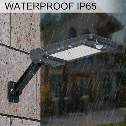 12W 56LEDs SMD 2835 บ้านกลางแจ้ง IP65 กันน้ำรีโมทคอนโทรลโคมไฟติดผนังพลังงานแสงอาทิตย์ Human Body Sensor Light