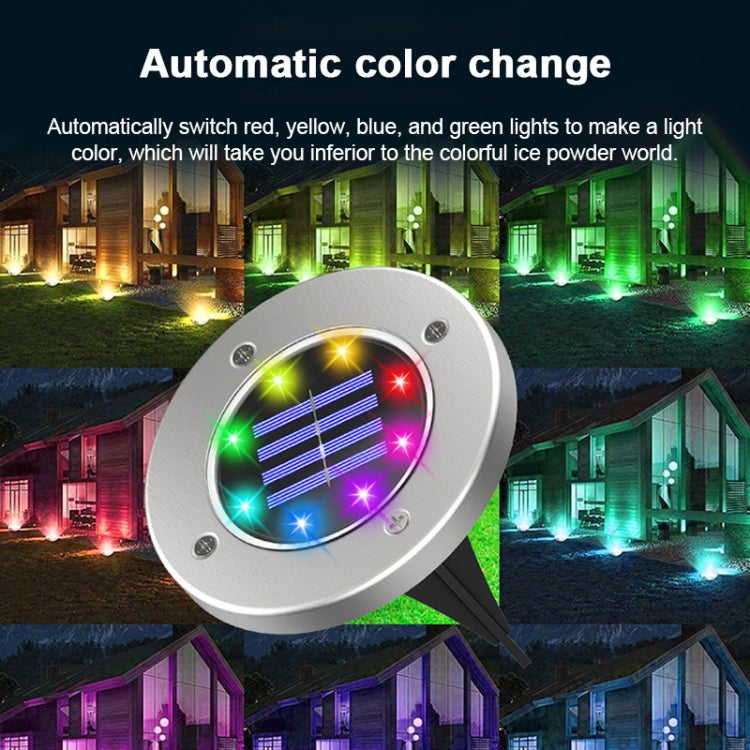 8 LEDs สีสันหรี่แสงได้สวนพลังงานแสงอาทิตย์กลางแจ้งเซ็นเซอร์วัดแสงประเภทเซ็นเซอร์ควบคุมแสงอัจฉริยะไฟฝัง, 8 LEDs