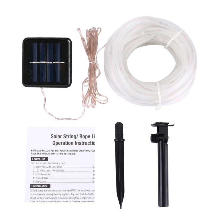 แผงโซล่าเซลล์กันน้ำ 50 LED, 5m 50LED Blue Light, 5m 50LED White Light, 5m 50LED Warm White
