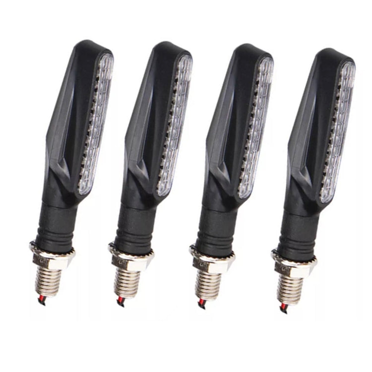 4 ชิ้น DC 12 โวลต์รถจักรยานยนต์ 12 LED เลี้ยวตัวชี้วัดไฟกระพริบ, (แสงสีเหลือง), 12 LED