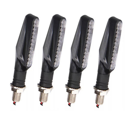 4 ชิ้น DC 12 โวลต์รถจักรยานยนต์ 12 LED เลี้ยวตัวชี้วัดไฟกระพริบ, (แสงสีเหลือง), 12 LED