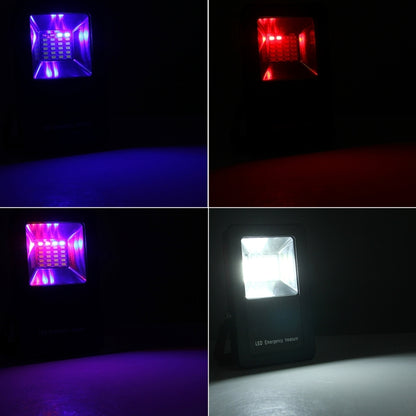 ไฟ LED 24 ดวง SMD5730 2400LM 6000-6500K ไฟเตือนไฟกระพริบสีแดงและสีน้ำเงินแบบพกพาพร้อมตัวยึด, 30W/2400LM 6000-6500K