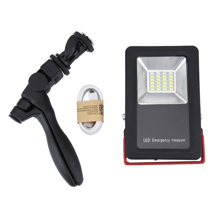 ไฟ LED 24 ดวง SMD5730 2400LM 6000-6500K ไฟเตือนไฟกระพริบสีแดงและสีน้ำเงินแบบพกพาพร้อมตัวยึด, 30W/2400LM 6000-6500K