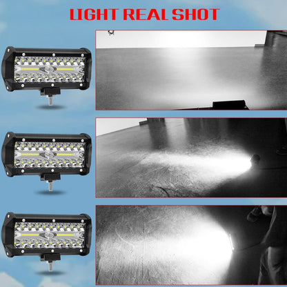 7 นิ้ว 30W 3000LM 6000K LED Strip โคมไฟทำงาน Refit Off-road รถหลังคา Strip Light, 7 inch 120W