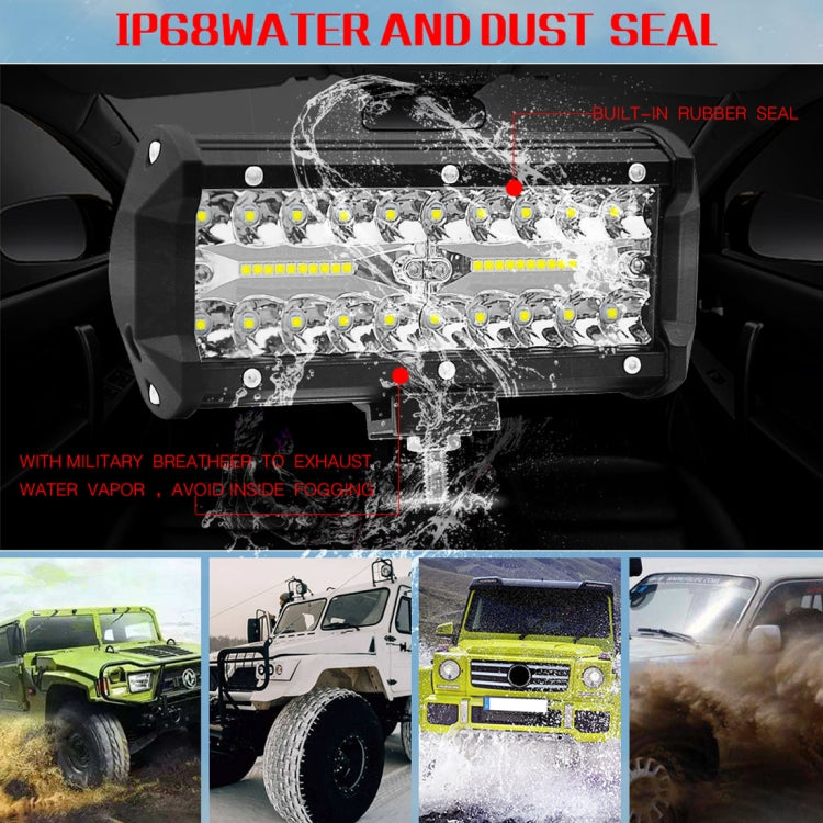 7 นิ้ว 30W 3000LM 6000K LED Strip โคมไฟทำงาน Refit Off-road รถหลังคา Strip Light, 7 inch 120W