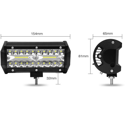 7 นิ้ว 30W 3000LM 6000K LED Strip โคมไฟทำงาน Refit Off-road รถหลังคา Strip Light, 7 inch 120W