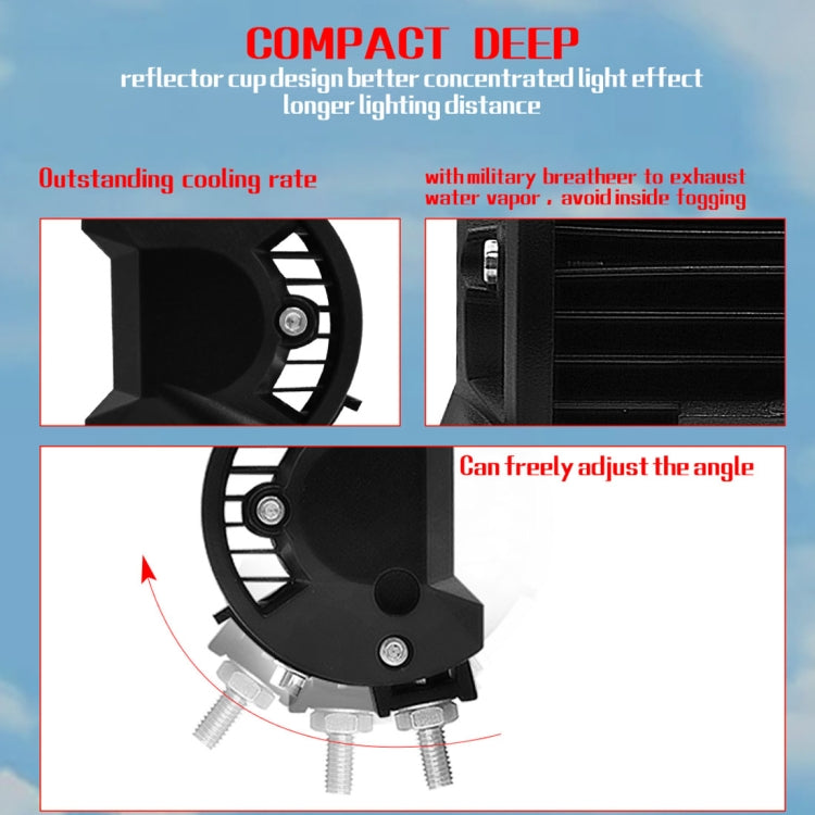 7 นิ้ว 30W 3000LM 6000K LED Strip โคมไฟทำงาน Refit Off-road รถหลังคา Strip Light, 7 inch 120W