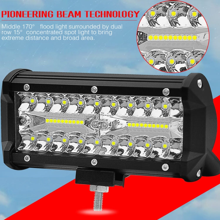 7 นิ้ว 30W 3000LM 6000K LED Strip โคมไฟทำงาน Refit Off-road รถหลังคา Strip Light, 7 inch 120W