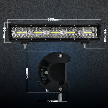 15 นิ้ว 75W 7500LM 6000K LED Strip Working Refit โคมไฟรถยนต์ออฟโรดแถบหลังคา, 15 inch 75W