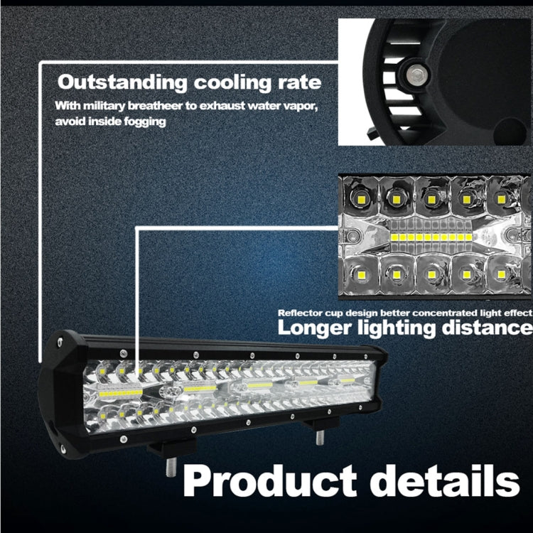 15 นิ้ว 75W 7500LM 6000K LED Strip Working Refit โคมไฟรถยนต์ออฟโรดแถบหลังคา, 15 inch 75W