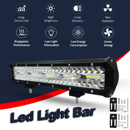15 นิ้ว 75W 7500LM 6000K LED Strip Working Refit โคมไฟรถยนต์ออฟโรดแถบหลังคา, 15 inch 75W