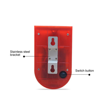 ไฟเตือนไฟเตือนด้วยเสียงพลังงานแสงอาทิตย์ IP65 กันน้ำ 110 dB สัญญาณกันขโมย