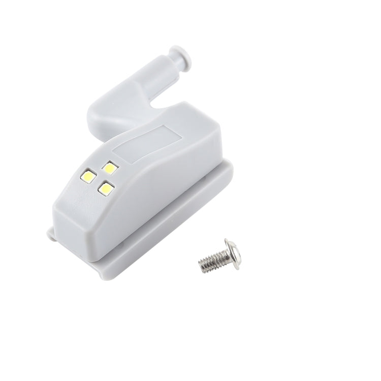 10 ชิ้น 0.3 วัตต์สากลภายในบานพับ LED เซ็นเซอร์โคมไฟตู้ 3 ไฟ LED กลางคืนแสงอัตโนมัติเปิด/ปิดหลอดไฟ, 10 PCS White Light, 10 PCS Warm White