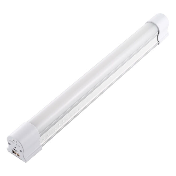 Q34 34 ซม. สีขาว + สีแดง USB LED Strip Light แบบพกพา 5V 650mA 5500-6500K พร้อมสวิตช์, 34cm