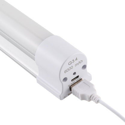 Q34 34 ซม. สีขาว + สีแดง USB LED Strip Light แบบพกพา 5V 650mA 5500-6500K พร้อมสวิตช์, 34cm