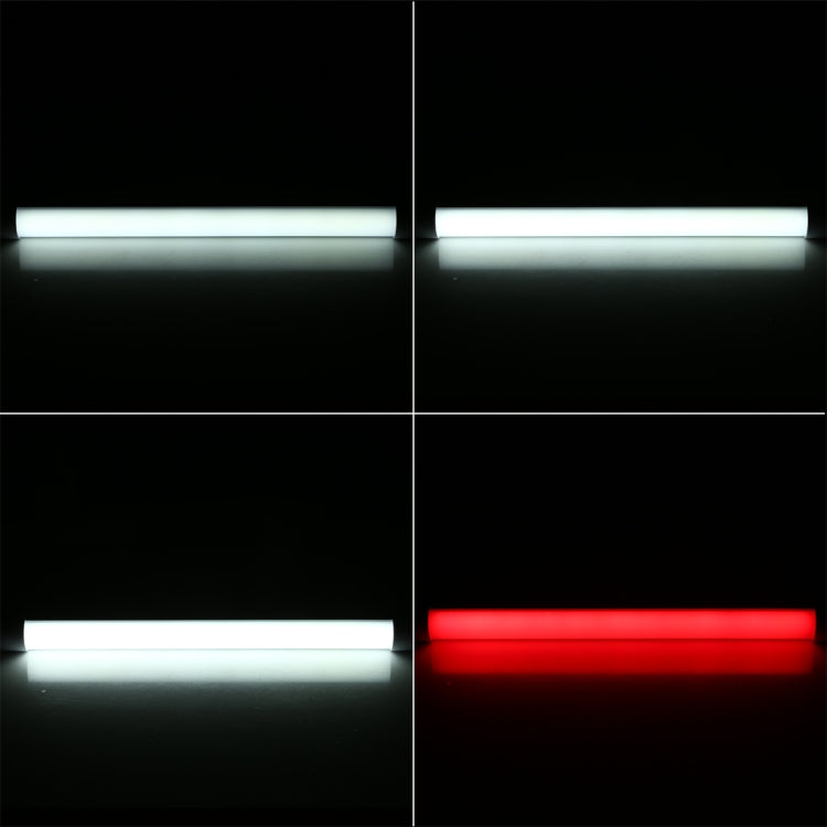 Q34 34 ซม. สีขาว + สีแดง USB LED Strip Light แบบพกพา 5V 650mA 5500-6500K พร้อมสวิตช์, 34cm