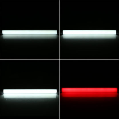 Q34 34 ซม. สีขาว + สีแดง USB LED Strip Light แบบพกพา 5V 650mA 5500-6500K พร้อมสวิตช์, 34cm