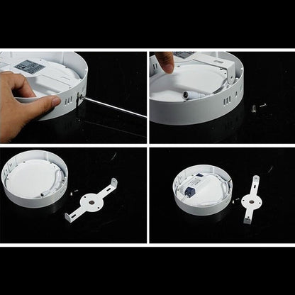 ไฟ LED 12 ซม. 30 ดวง SMD 2835, AC 85-265V, 6W Warm White Light
