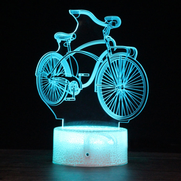 DC01 Crack Base Bicycle Creative 3D สีสัน LED ไฟตกแต่งกลางคืน, เวอร์ชันรีโมทคอนโทรล, Remote Control Version