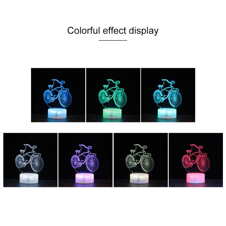 DC01 Crack Base Bicycle Creative 3D สีสัน LED ไฟตกแต่งกลางคืน, เวอร์ชันรีโมทคอนโทรล, Remote Control Version