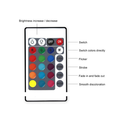 DC01 Crack Base Bicycle Creative 3D สีสัน LED ไฟตกแต่งกลางคืน, เวอร์ชันรีโมทคอนโทรล, Remote Control Version