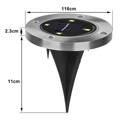 SMD 5050 โคมไฟใต้พื้นดินเส้นทางกลางแจ้งสวนพื้นระเบียงไฟ LED, 4 LEDs White Light, 4 LEDs Warm White Light