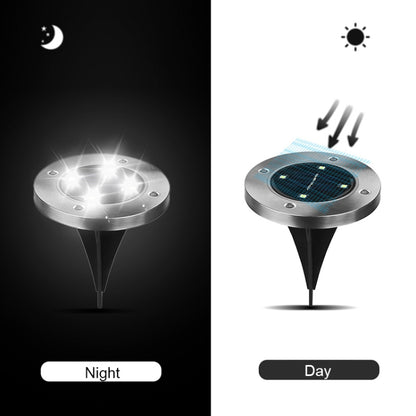 SMD 5050 โคมไฟใต้พื้นดินเส้นทางกลางแจ้งสวนพื้นระเบียงไฟ LED, 4 LEDs White Light, 4 LEDs Warm White Light