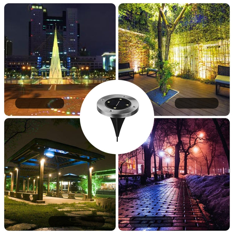 SMD 5050 โคมไฟใต้พื้นดินเส้นทางกลางแจ้งสวนพื้นระเบียงไฟ LED, 4 LEDs White Light, 4 LEDs Warm White Light
