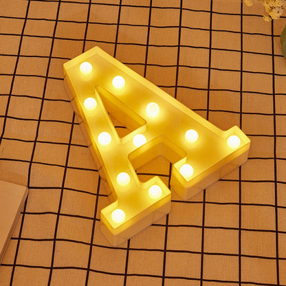 ไฟ LED วันหยุดแบบแขวนสีขาวนวลแบบใช้พลังงานจากแบตเตอรี่แห้ง, A, N, B, O, C, P, D, Q, E, R, F, G, T, U, I, V, J, W, K, X, L, M, Z