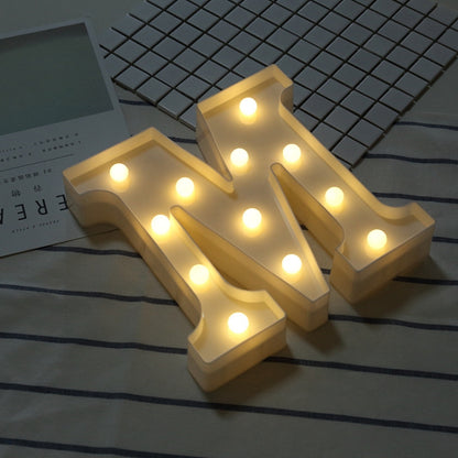ไฟ LED วันหยุดแบบแขวนสีขาวนวลแบบใช้พลังงานจากแบตเตอรี่แห้ง, A, N, B, O, C, P, D, Q, E, R, F, G, T, U, I, V, J, W, K, X, L, M, Z