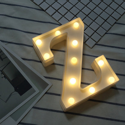 ไฟ LED วันหยุดแบบแขวนสีขาวนวลแบบใช้พลังงานจากแบตเตอรี่แห้ง, A, N, B, O, C, P, D, Q, E, R, F, G, T, U, I, V, J, W, K, X, L, M, Z