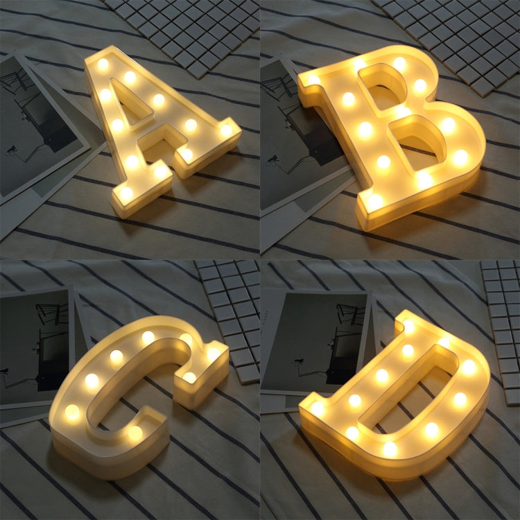 ไฟ LED วันหยุดแบบแขวนสีขาวนวลแบบใช้พลังงานจากแบตเตอรี่แห้ง, A, N, B, O, C, P, D, Q, E, R, F, G, T, U, I, V, J, W, K, X, L, M, Z