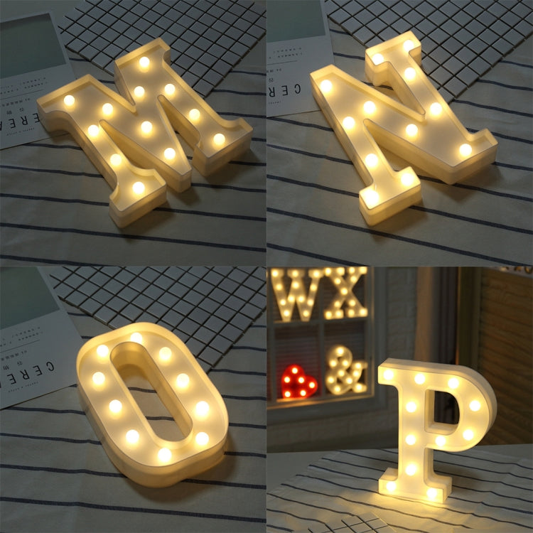 ไฟ LED วันหยุดแบบแขวนสีขาวนวลแบบใช้พลังงานจากแบตเตอรี่แห้ง, A, N, B, O, C, P, D, Q, E, R, F, G, T, U, I, V, J, W, K, X, L, M, Z