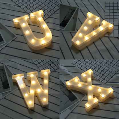 ไฟ LED วันหยุดแบบแขวนสีขาวนวลแบบใช้พลังงานจากแบตเตอรี่แห้ง, A, N, B, O, C, P, D, Q, E, R, F, G, T, U, I, V, J, W, K, X, L, M, Z