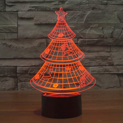 7 สีเปลี่ยนสี Creative Visual สเตอริโอโคมไฟโคมไฟตั้งโต๊ะ Night Light, Christmas Tree Style