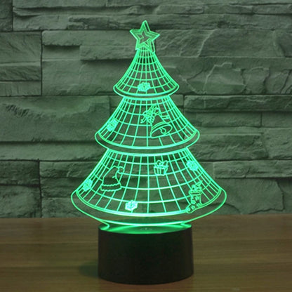 7 สีเปลี่ยนสี Creative Visual สเตอริโอโคมไฟโคมไฟตั้งโต๊ะ Night Light, Christmas Tree Style