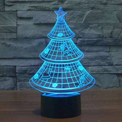 7 สีเปลี่ยนสี Creative Visual สเตอริโอโคมไฟโคมไฟตั้งโต๊ะ Night Light, Christmas Tree Style