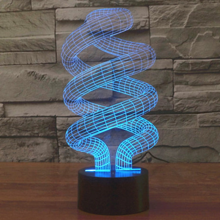 7 สีเปลี่ยนสี Creative Visual สเตอริโอโคมไฟโคมไฟตั้งโต๊ะ Night Light, Spiral Style
