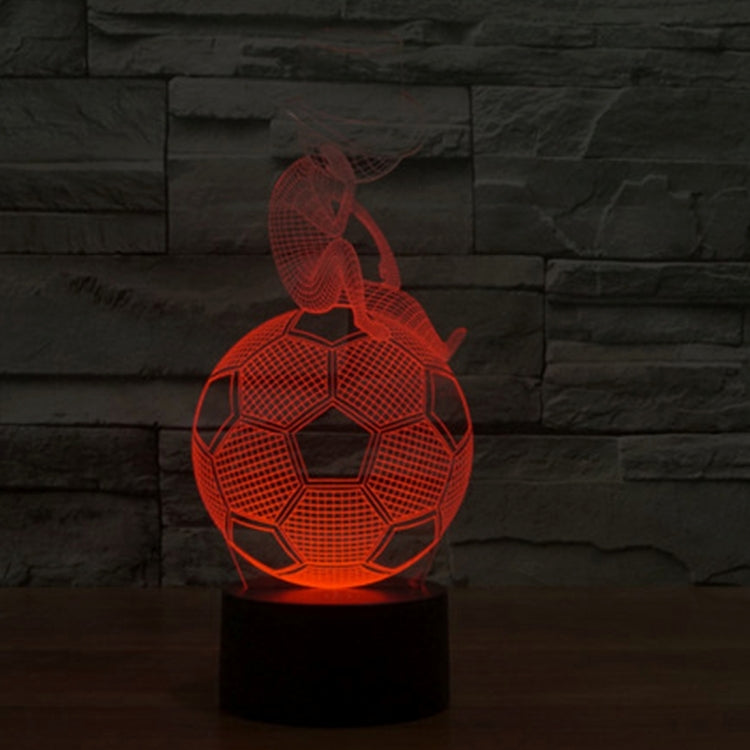 การเปลี่ยนสี 7 สี Creative Visual Stereo Lamp Night Light, Thinking Football Style