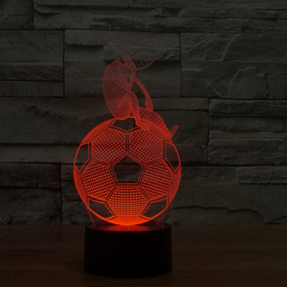 การเปลี่ยนสี 7 สี Creative Visual Stereo Lamp Night Light, Thinking Football Style
