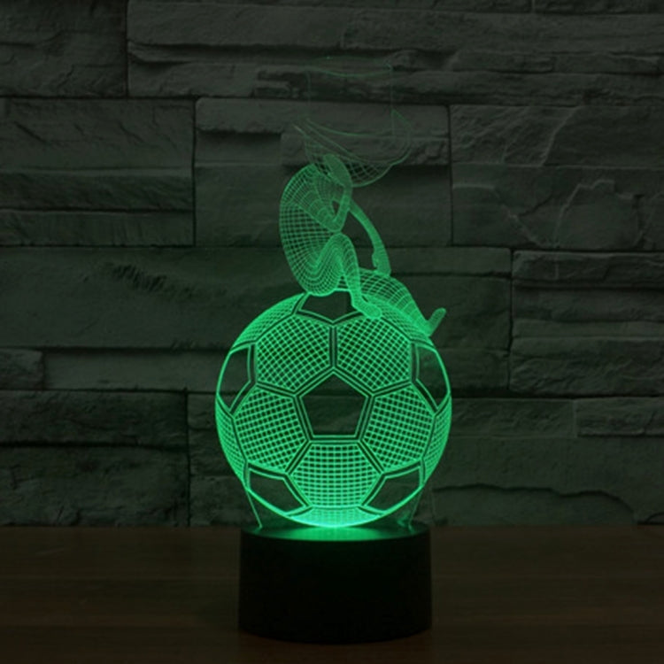 การเปลี่ยนสี 7 สี Creative Visual Stereo Lamp Night Light, Thinking Football Style