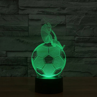 การเปลี่ยนสี 7 สี Creative Visual Stereo Lamp Night Light, Thinking Football Style