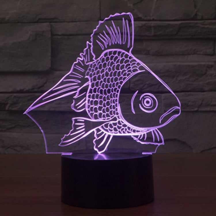 7 สีเปลี่ยนสี Creative Visual สเตอริโอโคมไฟโคมไฟตั้งโต๊ะ Night Light, Goldfish Style
