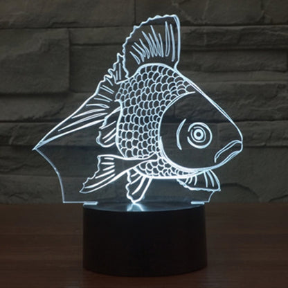 7 สีเปลี่ยนสี Creative Visual สเตอริโอโคมไฟโคมไฟตั้งโต๊ะ Night Light, Goldfish Style