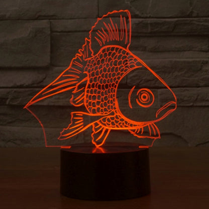 7 สีเปลี่ยนสี Creative Visual สเตอริโอโคมไฟโคมไฟตั้งโต๊ะ Night Light, Goldfish Style