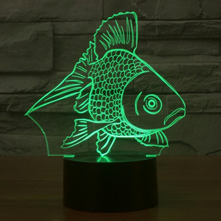 7 สีเปลี่ยนสี Creative Visual สเตอริโอโคมไฟโคมไฟตั้งโต๊ะ Night Light, Goldfish Style