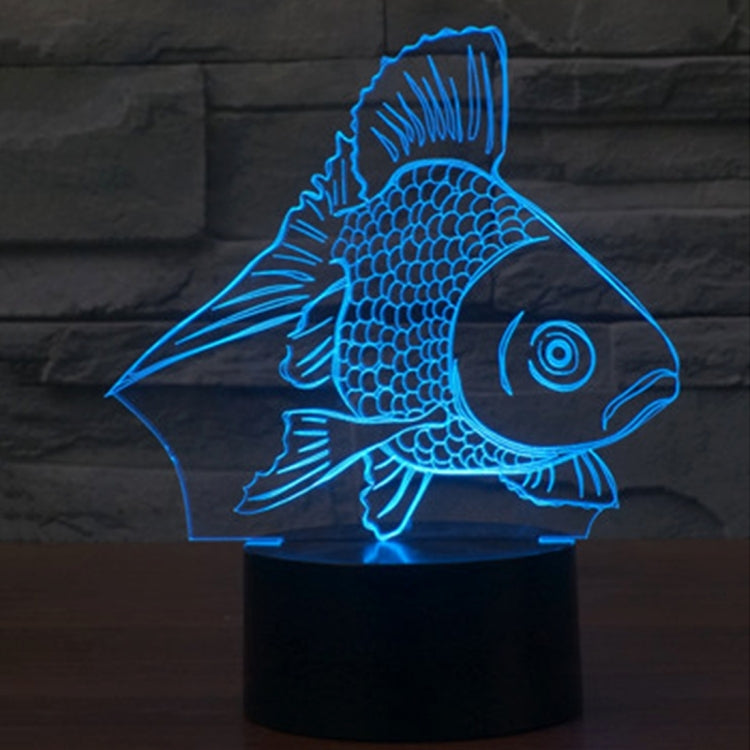 7 สีเปลี่ยนสี Creative Visual สเตอริโอโคมไฟโคมไฟตั้งโต๊ะ Night Light, Goldfish Style